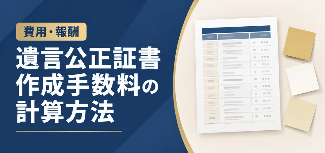 遺言公正証書作成手数料