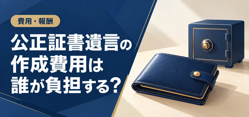 公正証書遺言 作成費用 誰が負担
